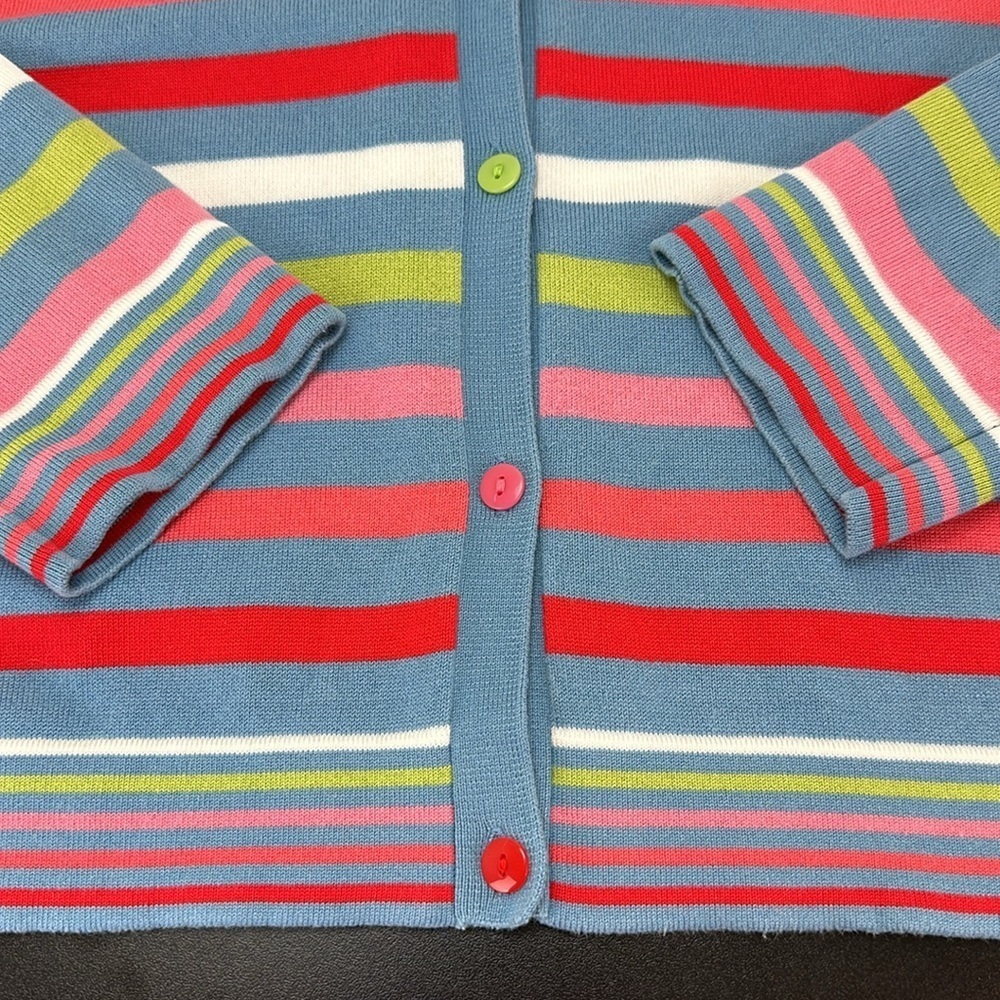 Pendleton Striped Multi Color Lightweight Button … - image 3